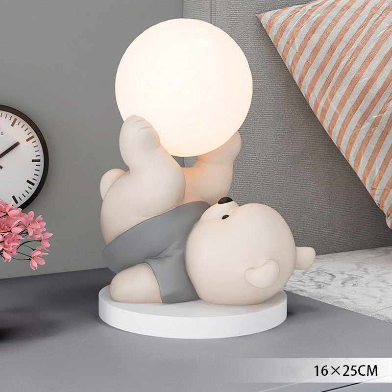 Lampe LED Krakau Mondbär - Lumière de nuit confortable pour enfants, éclat apaisant, décoration parfaite pour la chambre