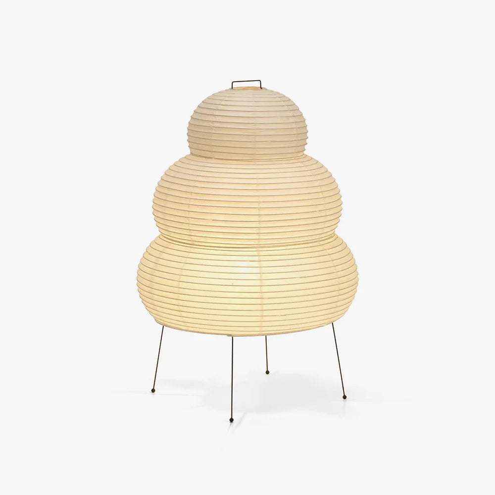Lampe de table Lia – Design moderne inspiré par les lanternes en papier japonaises, éclairage LED d'ambiance, décoration intérieure élégante