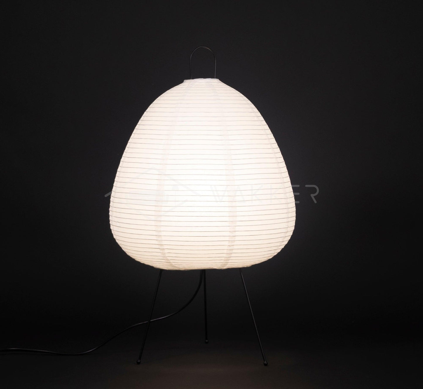 Lampe de table Lia – Design moderne inspiré par les lanternes en papier japonaises, éclairage LED d'ambiance, décoration intérieure élégante