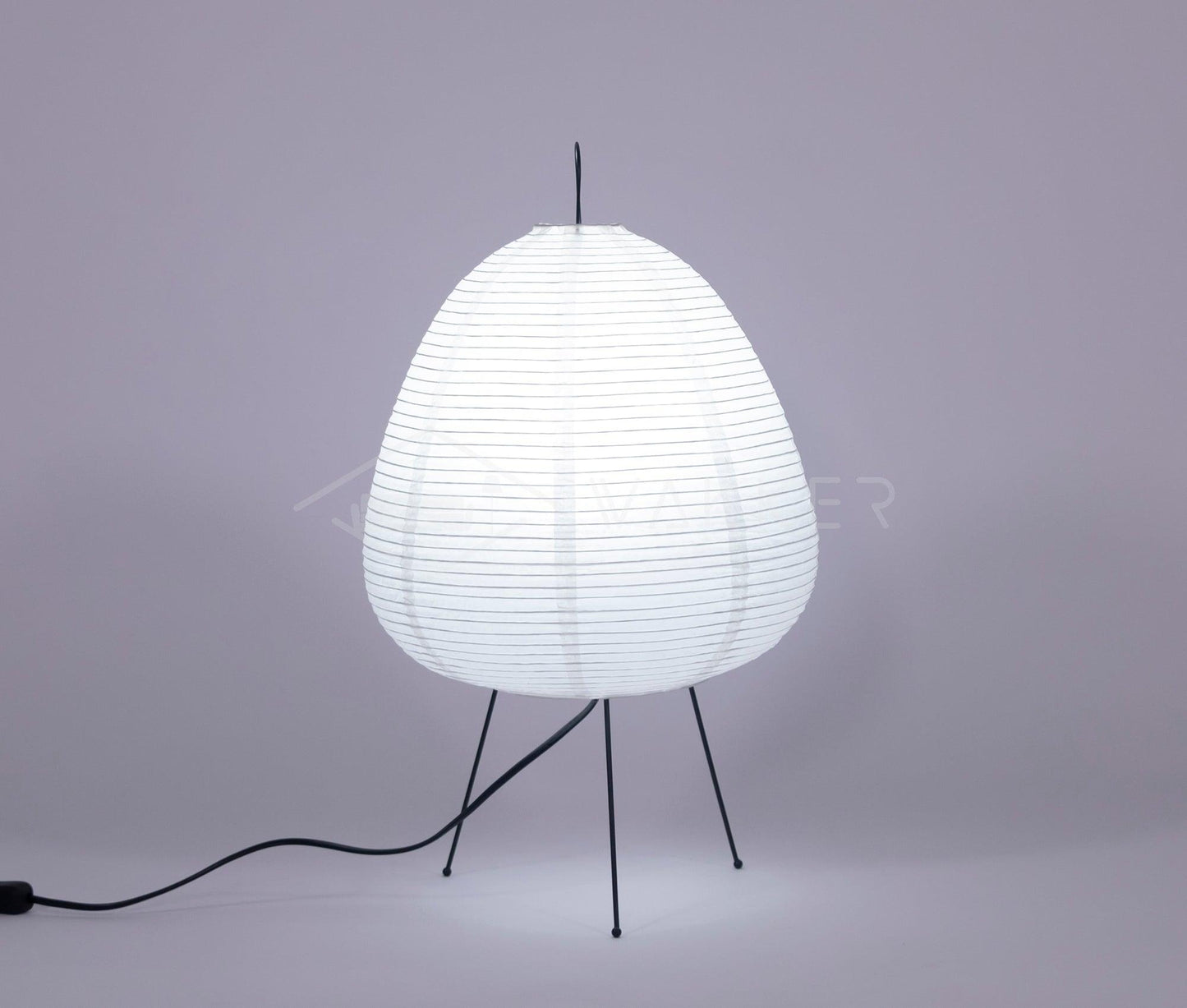 Lampe de table Lia – Design moderne inspiré par les lanternes en papier japonaises, éclairage LED d'ambiance, décoration intérieure élégante