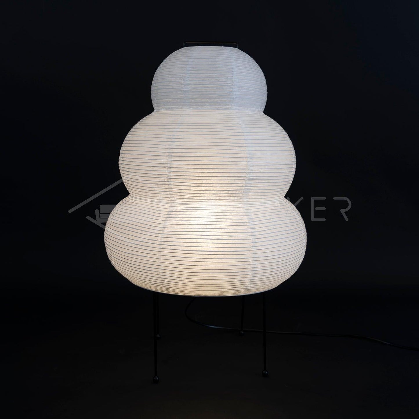 Lampe de table Lia – Design moderne inspiré par les lanternes en papier japonaises, éclairage LED d'ambiance, décoration intérieure élégante