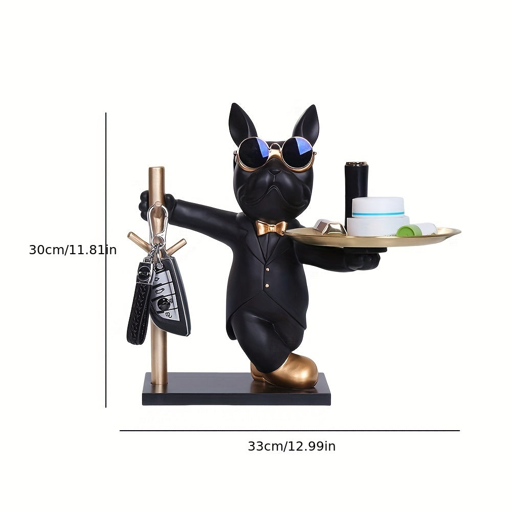 Figurine de Bulldog Français Livia – Sculpture Décorative Charmante pour une Décoration Intérieure Élégante