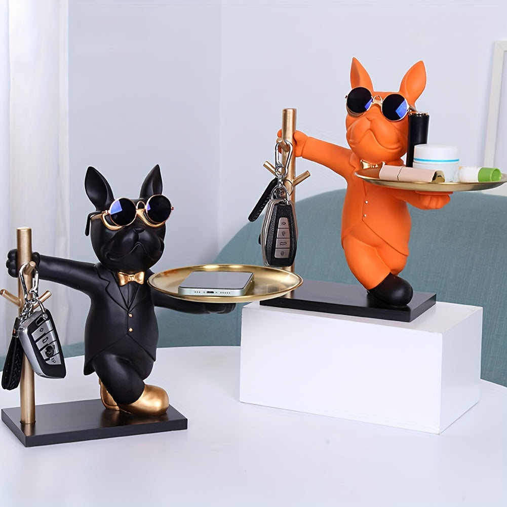 Figurine de Bulldog Français Livia – Sculpture Décorative Charmante pour une Décoration Intérieure Élégante