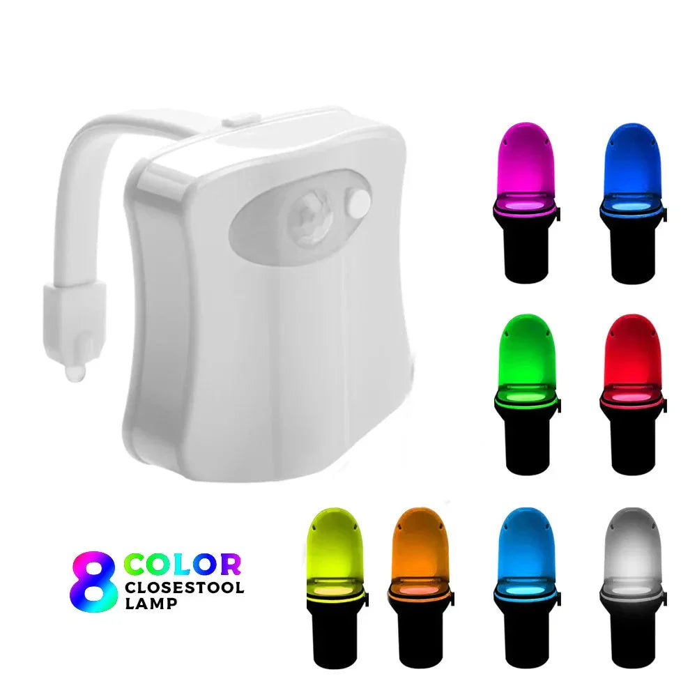 LooGlow Lumière de Toilette Activée par Mouvement avec 8 Couleurs – Veilleuse pour Plus de Confort