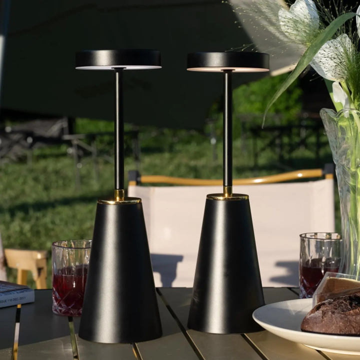 LumiFlex Lampe de Table Sans Fil – Lumière LED Sans Fil avec Dimmable 3 Couleurs, Technologie Tactile, Batterie 4000mAh, Étanche