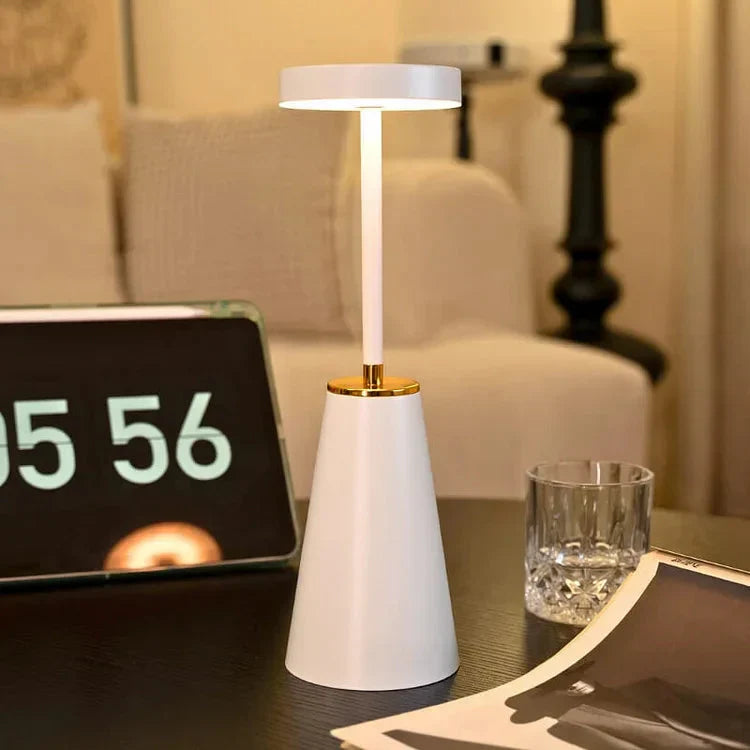 LumiFlex Lampe de Table Sans Fil – Lumière LED Sans Fil avec Dimmable 3 Couleurs, Technologie Tactile, Batterie 4000mAh, Étanche