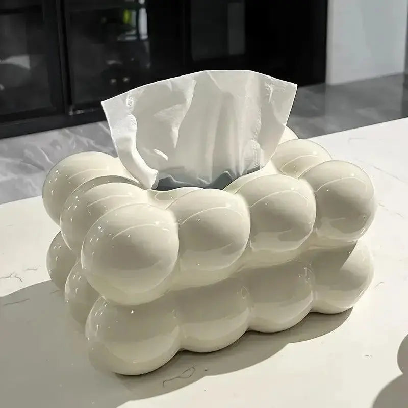 Boîte à mouchoirs en céramique de luxe - Support à mouchoirs élégant pour la maison, le bureau et la voiture