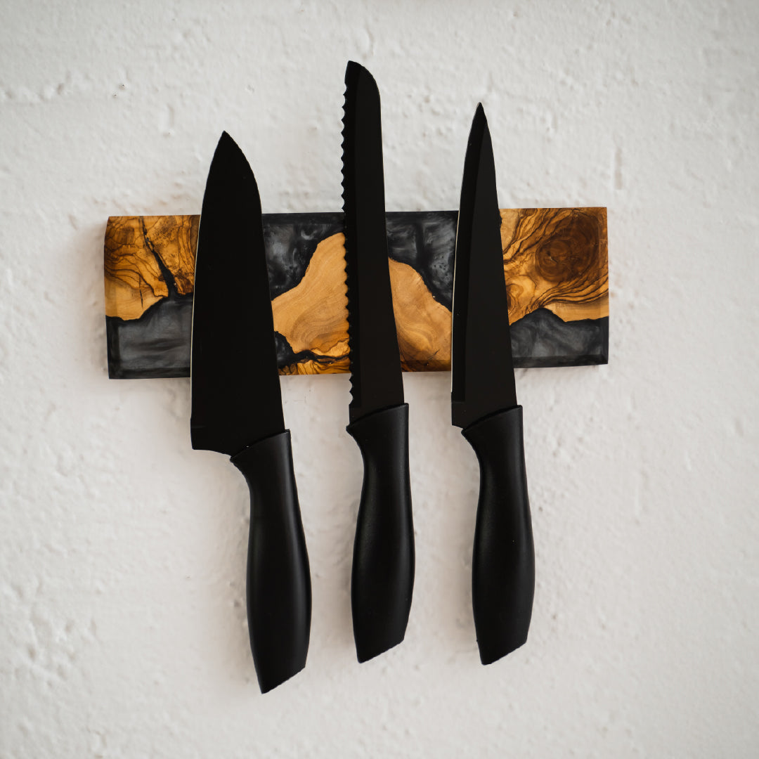 MagniBlock Support Magnétique pour Couteaux – Rangement de Cuisine Élégant et Gain de Place