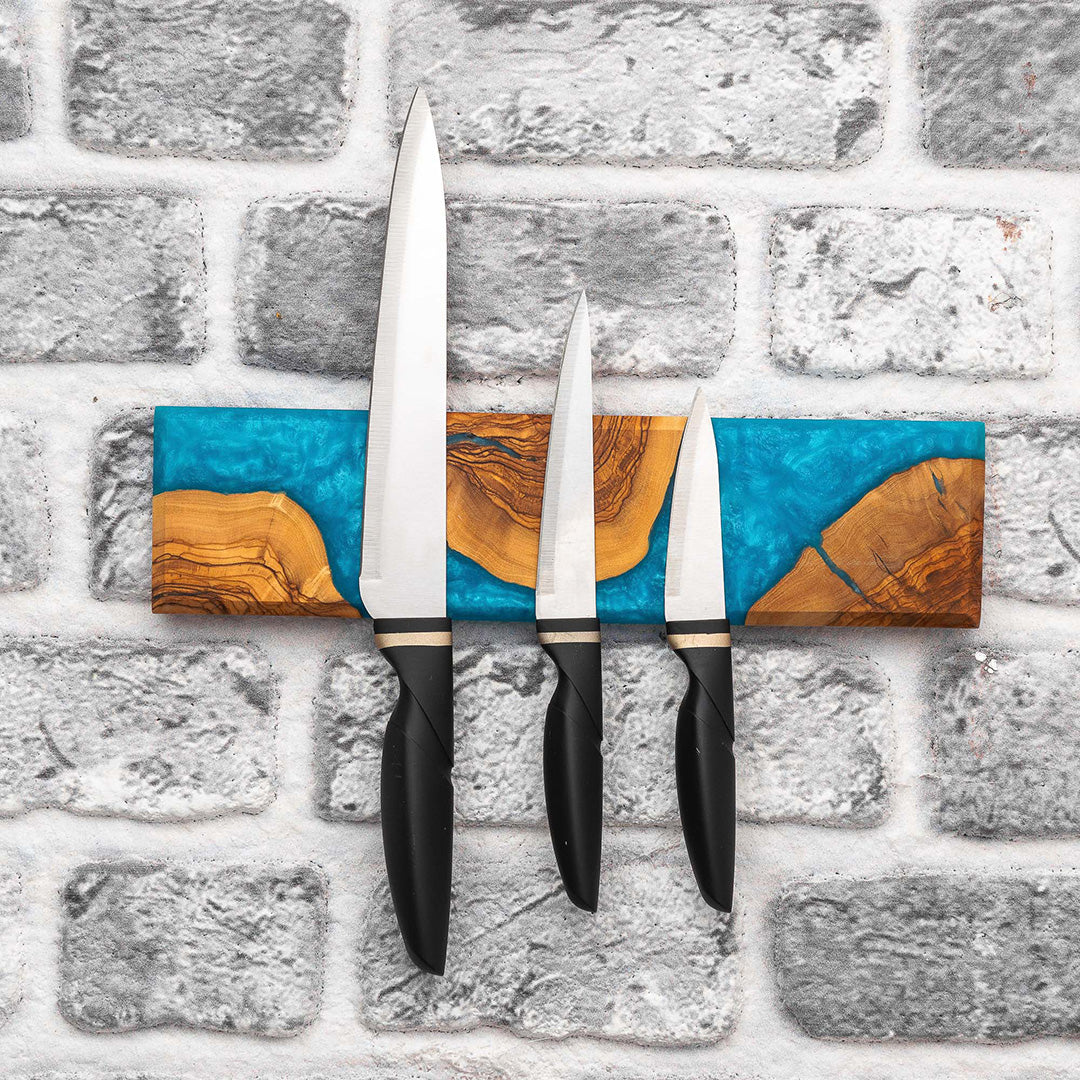 MagniBlock Support Magnétique pour Couteaux – Rangement de Cuisine Élégant et Gain de Place