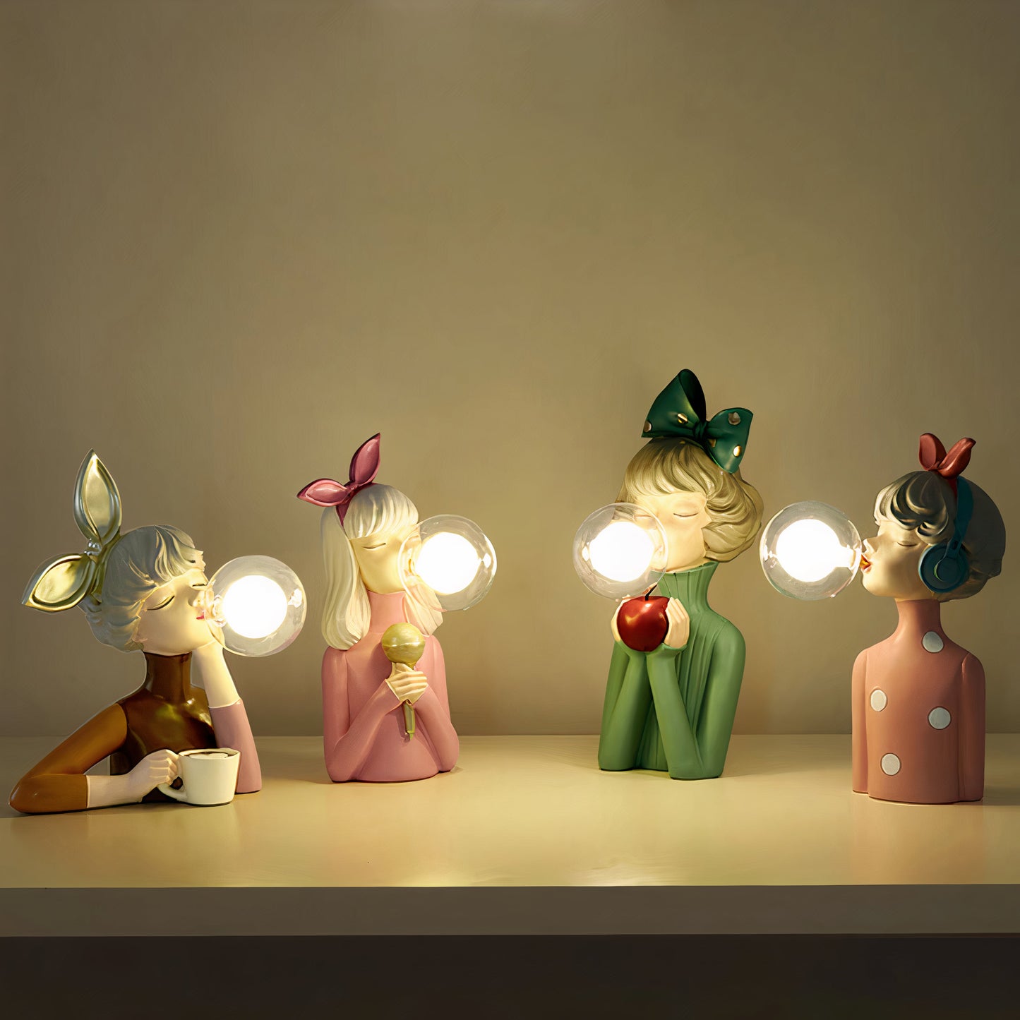 Lampe de table Miami – Élégante lampe artisanale avec pied en bois et lumière douce et diffuse, idéale pour tout intérieur