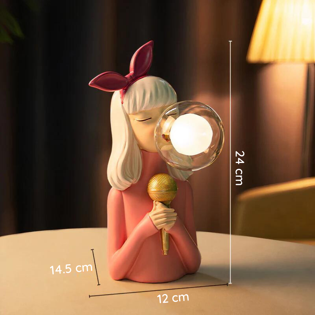 Lampe de table Miami – Élégante lampe artisanale avec pied en bois et lumière douce et diffuse, idéale pour tout intérieur