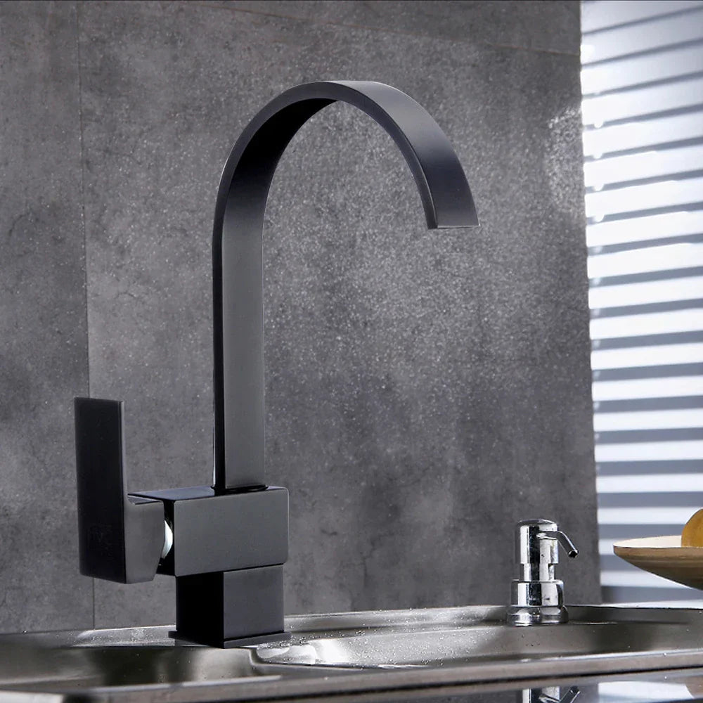 Robinet de cuisine moderne – Robuste robinet mélangeur en laiton avec finition mate élégante