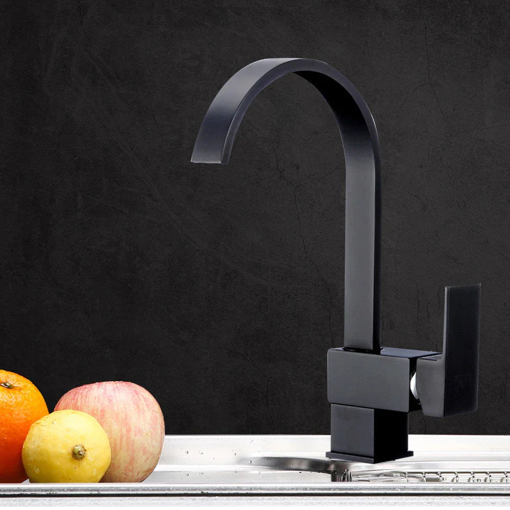 Robinet de cuisine moderne – Robuste robinet mélangeur en laiton avec finition mate élégante