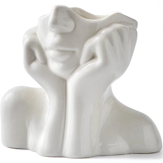 Vase crème unique et moderne