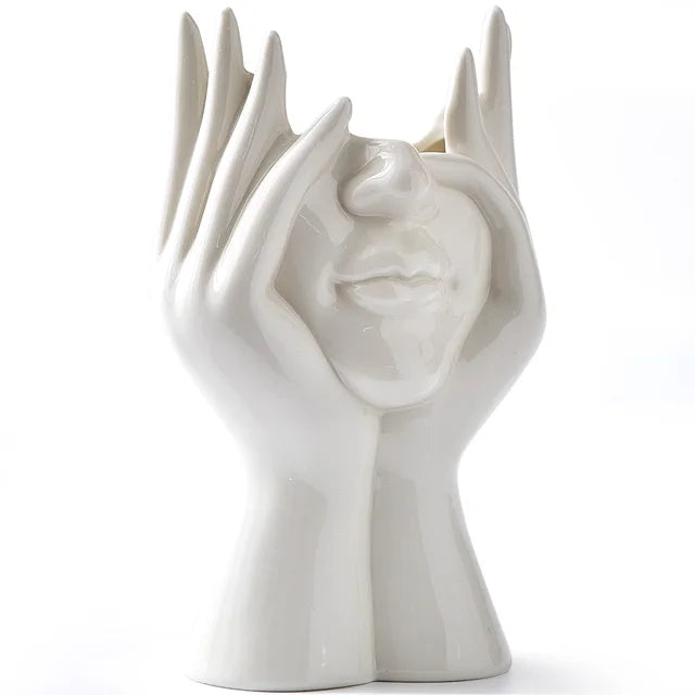 Vase crème unique et moderne