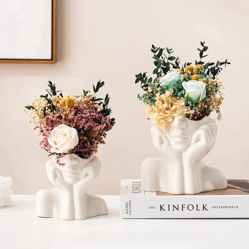 Vase crème unique et moderne