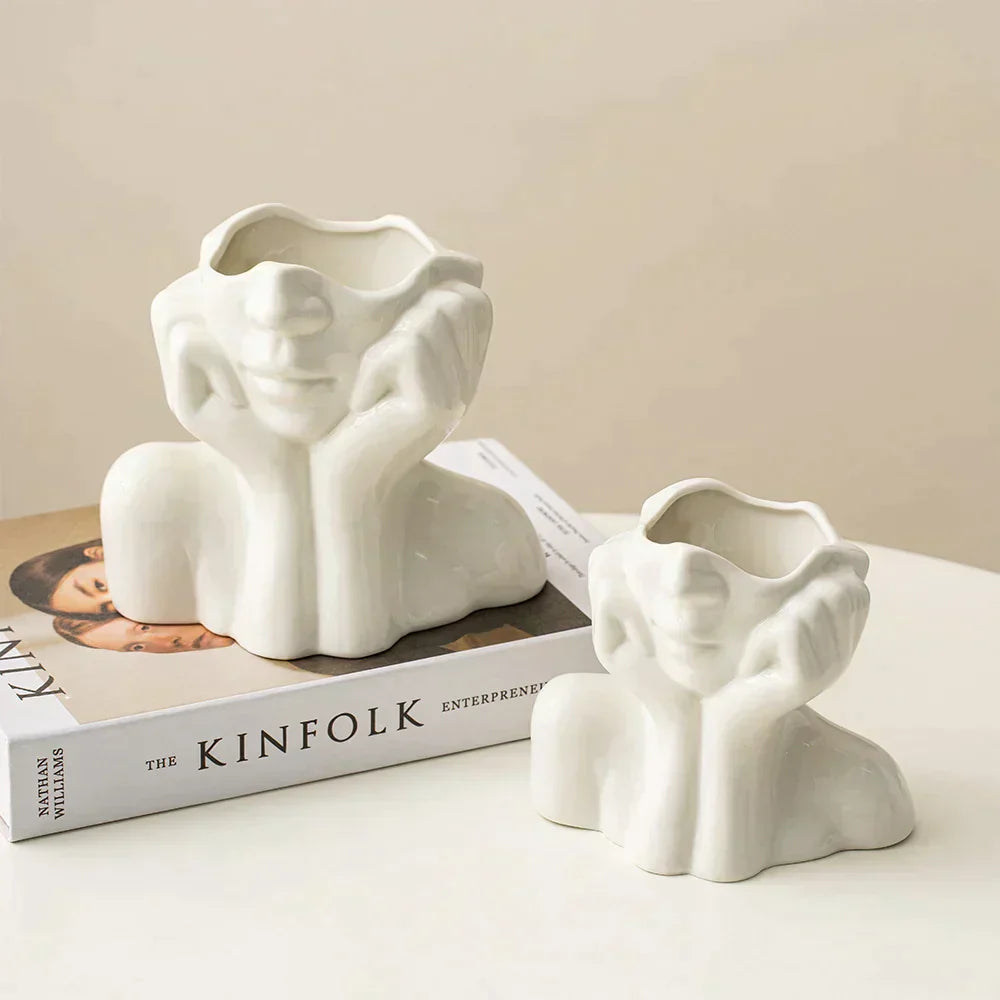 Vase crème unique et moderne
