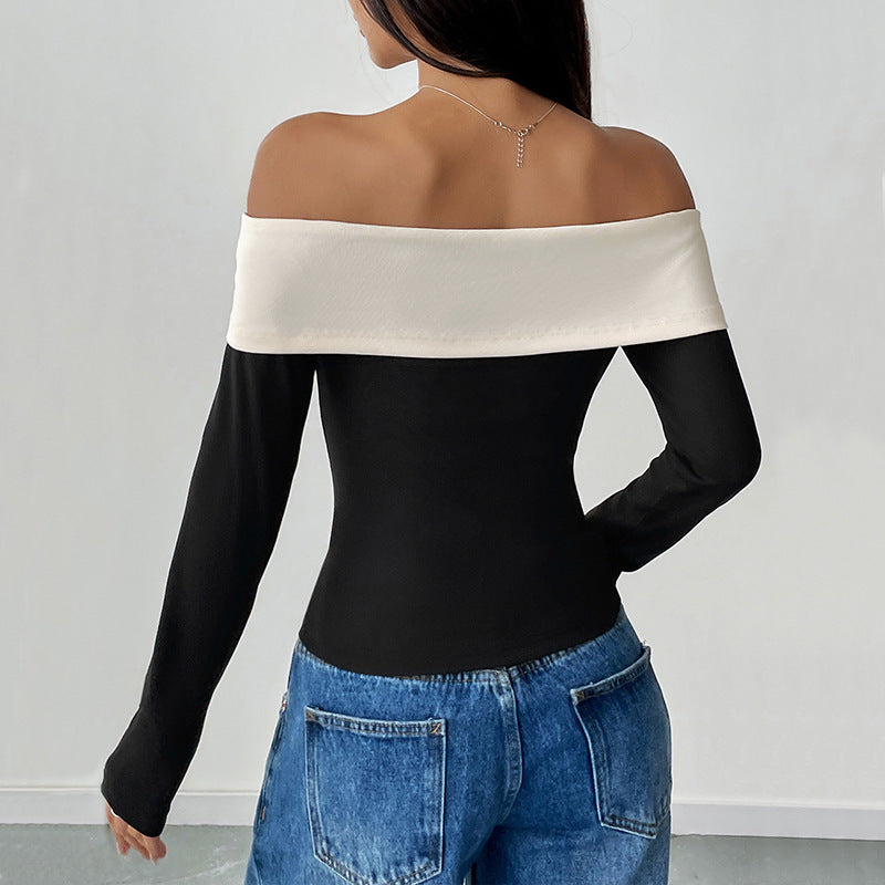Slim Slim à épaule haut-offe avec des détails de boucle
