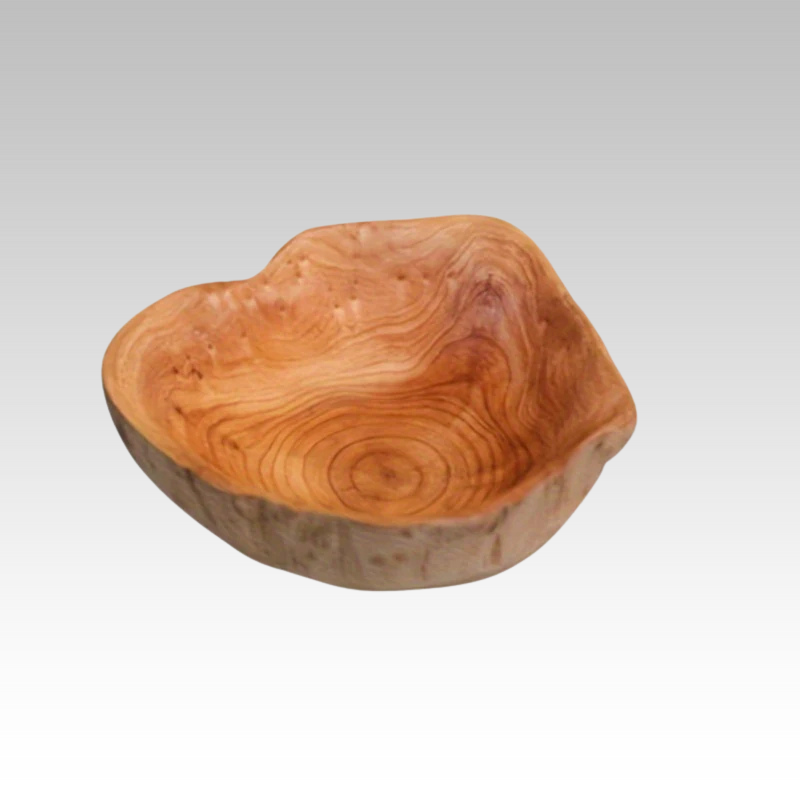 OctaWood Bol en Bois Octogonal – Bol Élégant en Bois Massif pour Fruits et Snacks