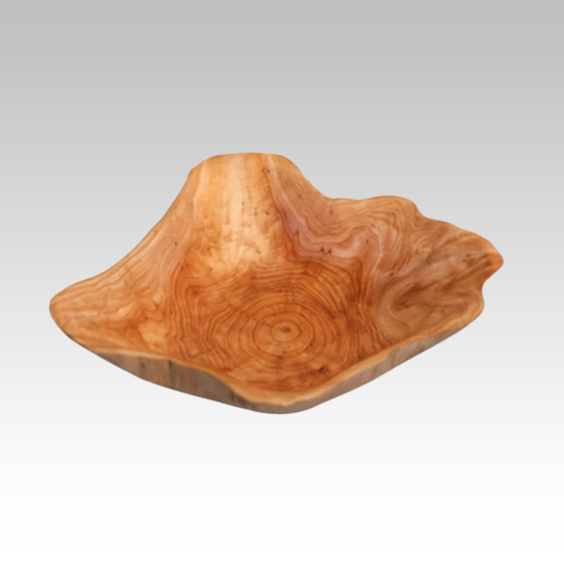 OctaWood Bol en Bois Octogonal – Bol Élégant en Bois Massif pour Fruits et Snacks