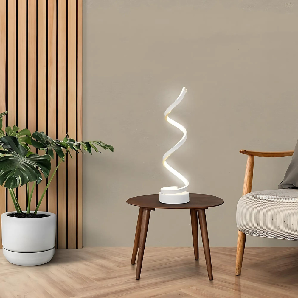 Lampe LED Spirale - Luminosité Réglable et Design Élégant 3000K