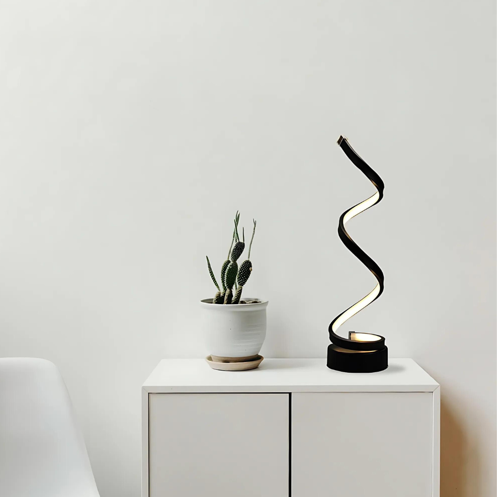 Lampe LED Spirale - Luminosité Réglable et Design Élégant 3000K