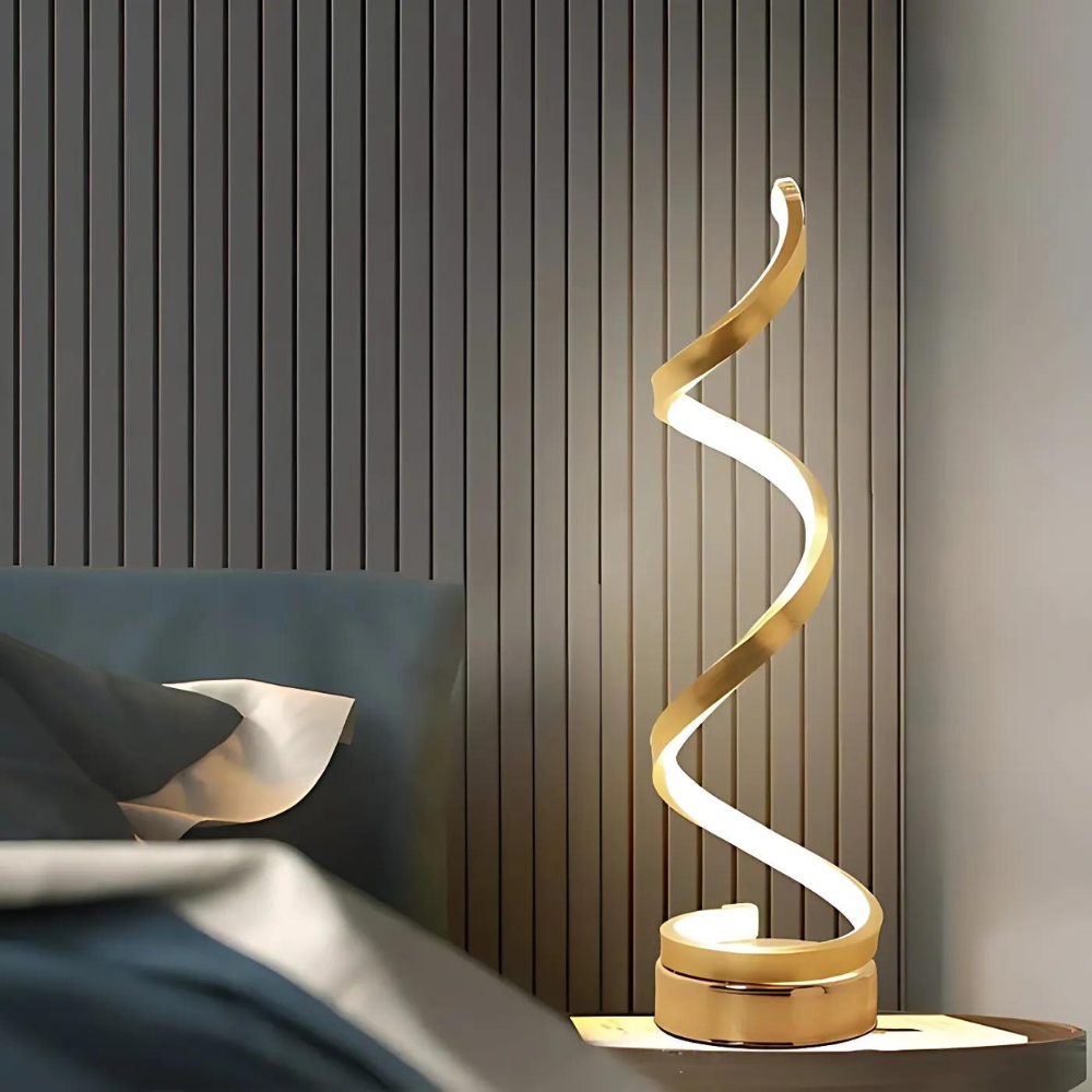 Lampe LED Spirale - Luminosité Réglable et Design Élégant 3000K