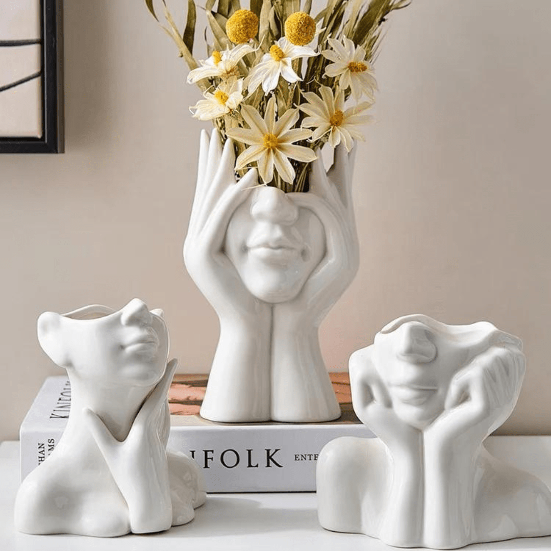 Vase crème unique et moderne