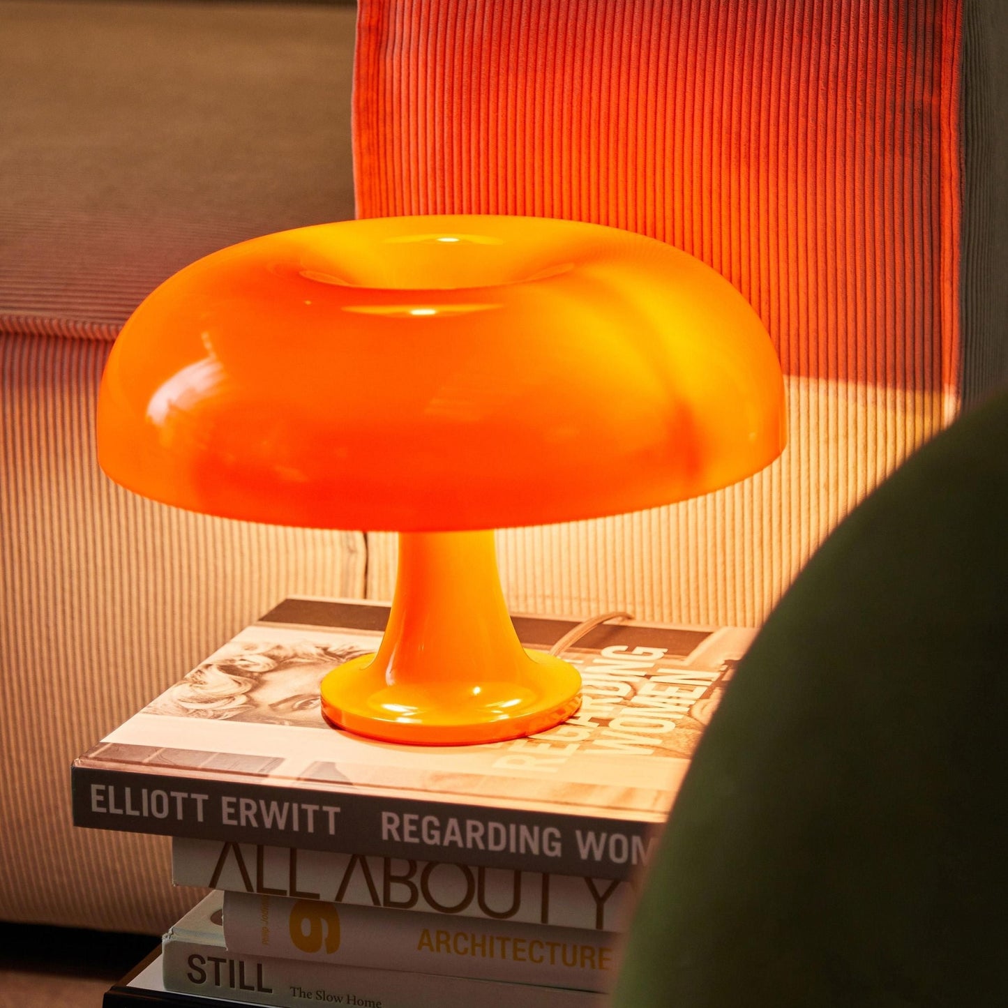 Lampe en verre Pilz Retro – Design italien élégant avec lumière chaude et douce