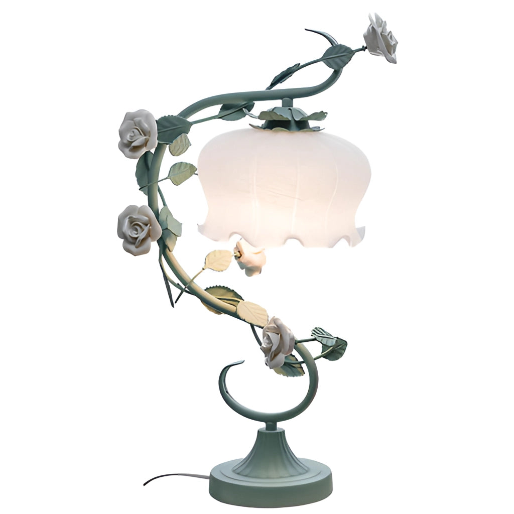 RosaGlo Lampe Élégante en Roses – Éclairage LED avec Fleurs Enfermées pour Décor de Chambre