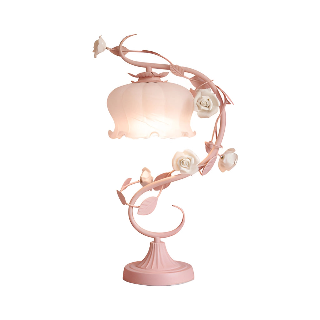 RosaGlo Lampe Élégante en Roses – Éclairage LED avec Fleurs Enfermées pour Décor de Chambre