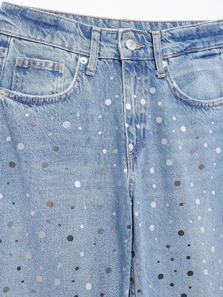Marlene™ Pantalon Évasé Brillant