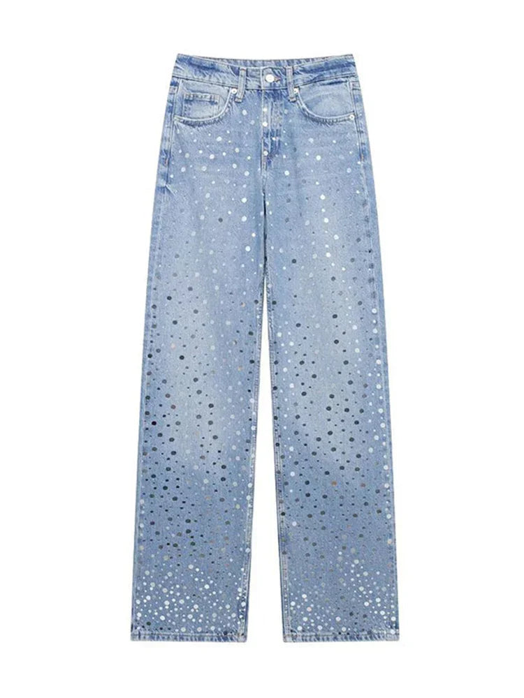 Marlene™ Pantalon Évasé Brillant