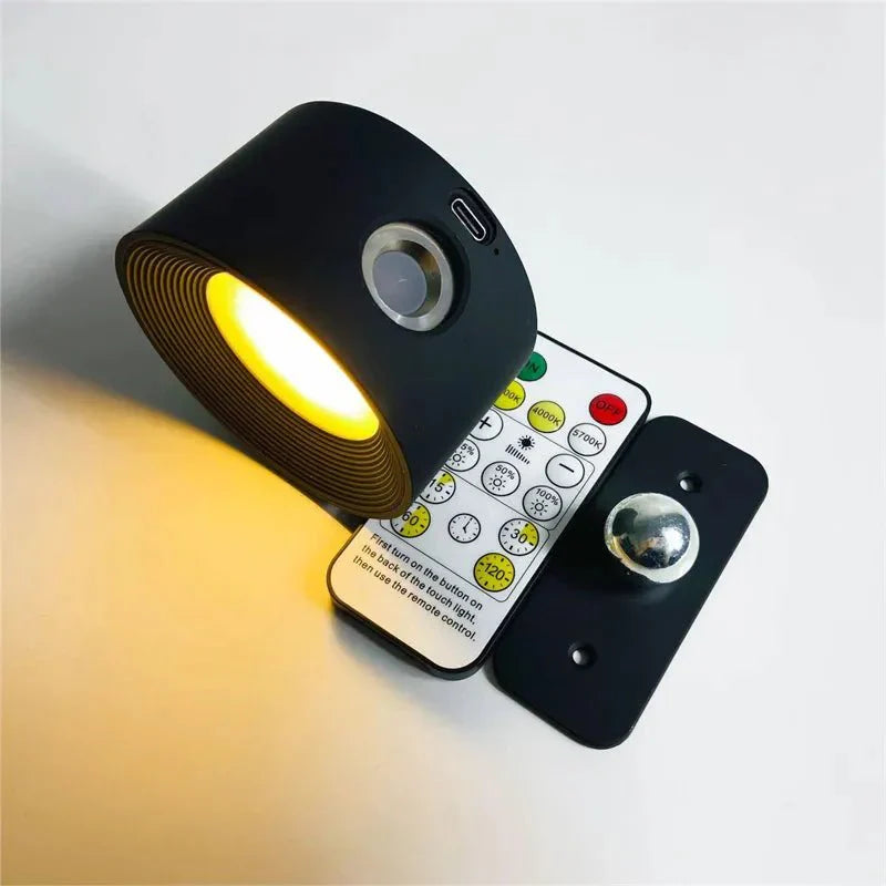 Applique murale sans fil rotative – solution d'éclairage rechargeable et dimmable