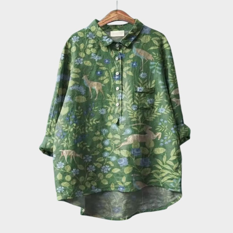 Mariska - chemise avec pression d'animal