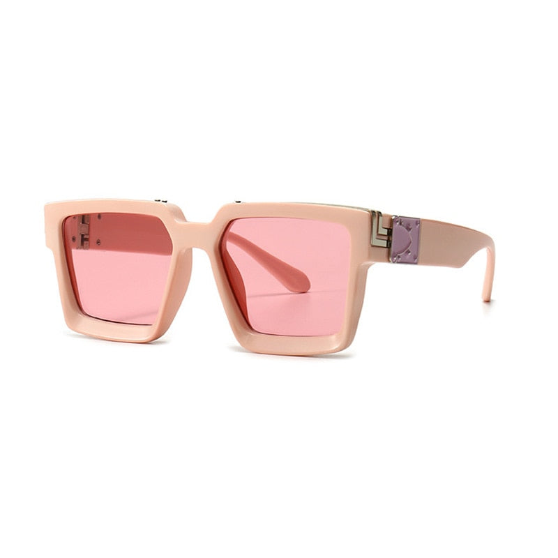 Lunettes de soleil carrées teintées aux normes modernes