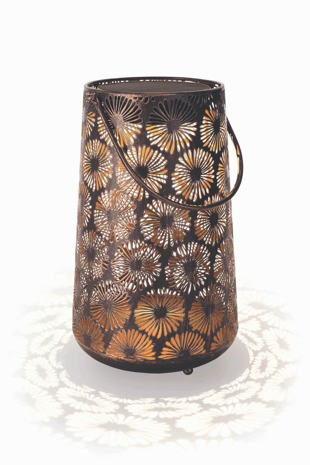 Lanterne Solaire – Design Marguerite Antique, Lampe LED d'Extérieur Solaire