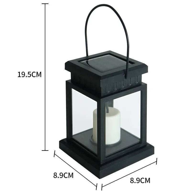 Lanterne à bougie clignotante solaire - Lampe extérieure LED étanche