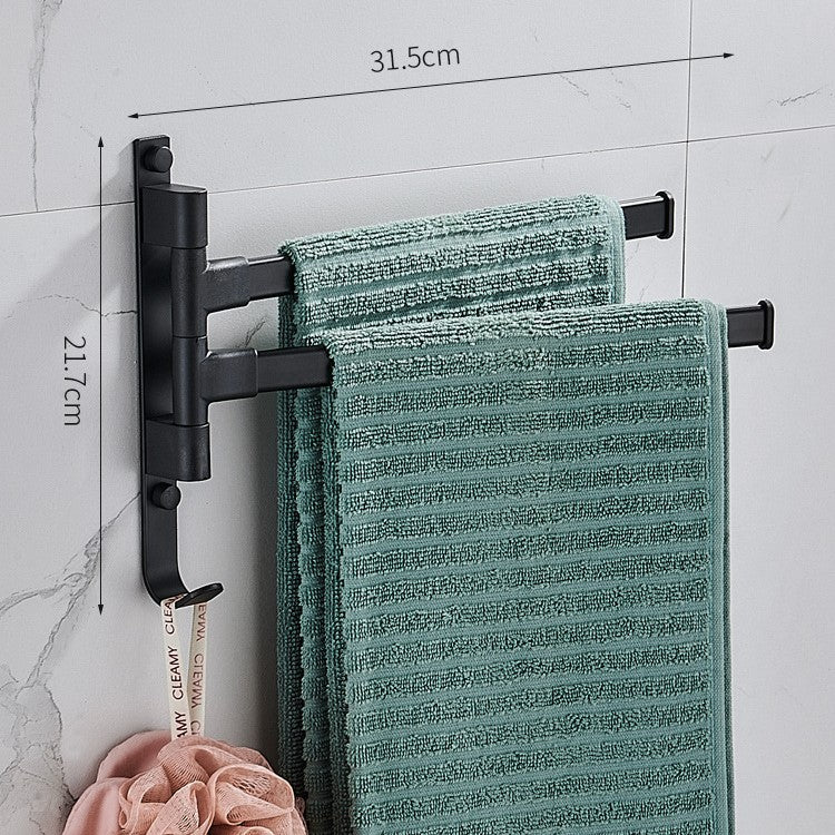 TowelPro Porte-serviettes – Design moderne à 2 bras, gain de place – Durable et élégant