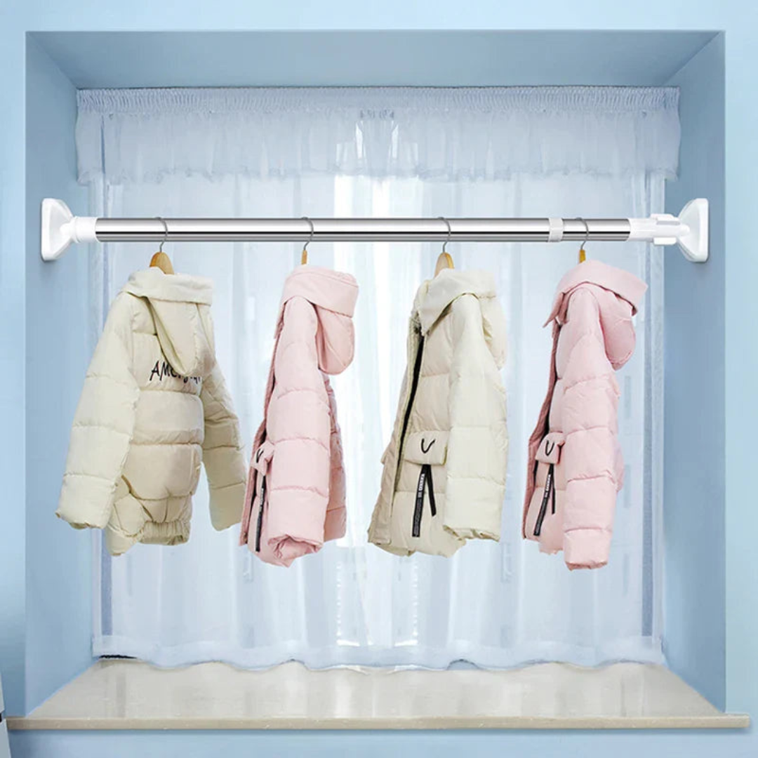 Barre de tension réglable – Sans perçage pour rideaux, rideaux de douche ou vêtements