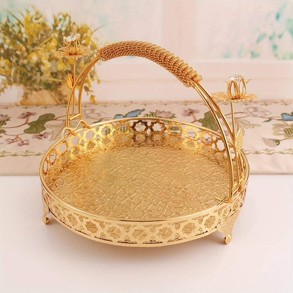 Panier à fruits en métal VintageServe à plusieurs niveaux – Présentation élégante et polyvalente pour fruits et desserts