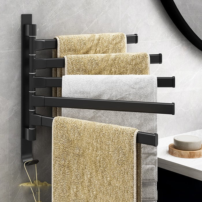 Étagère à serviettes murale – Design compact à 5 bras – Métal mat moderne