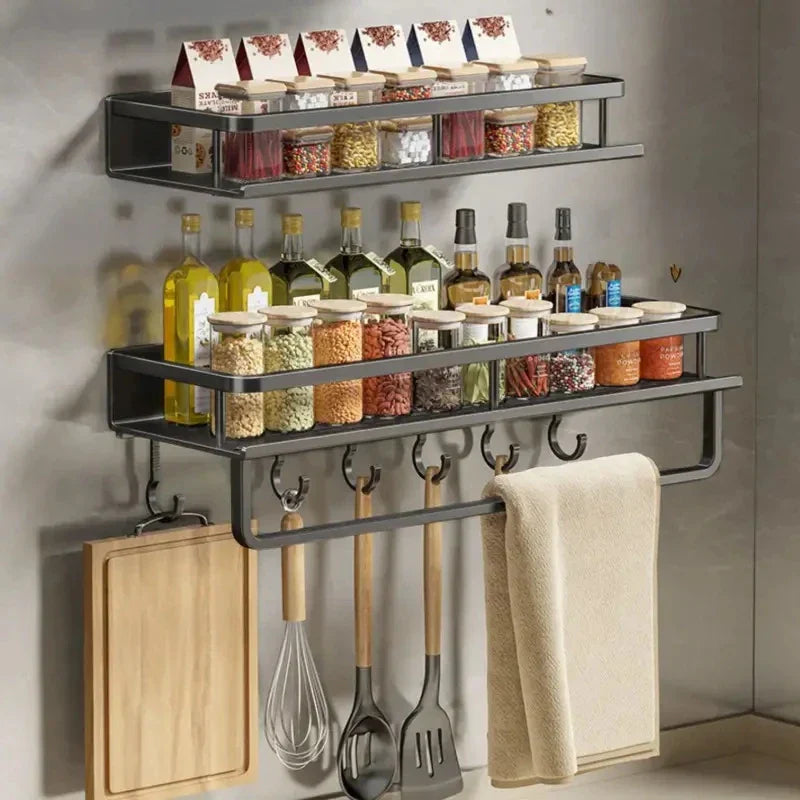 Étagère de cuisine murale – Solution de rangement élégante et gain de place