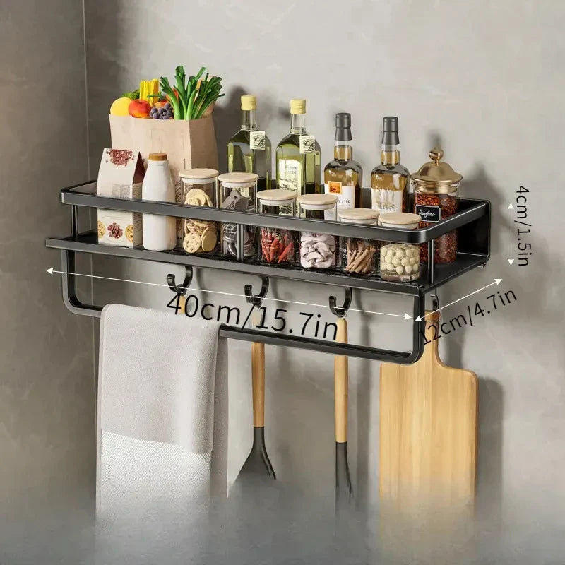 Étagère de cuisine murale – Solution de rangement élégante et gain de place