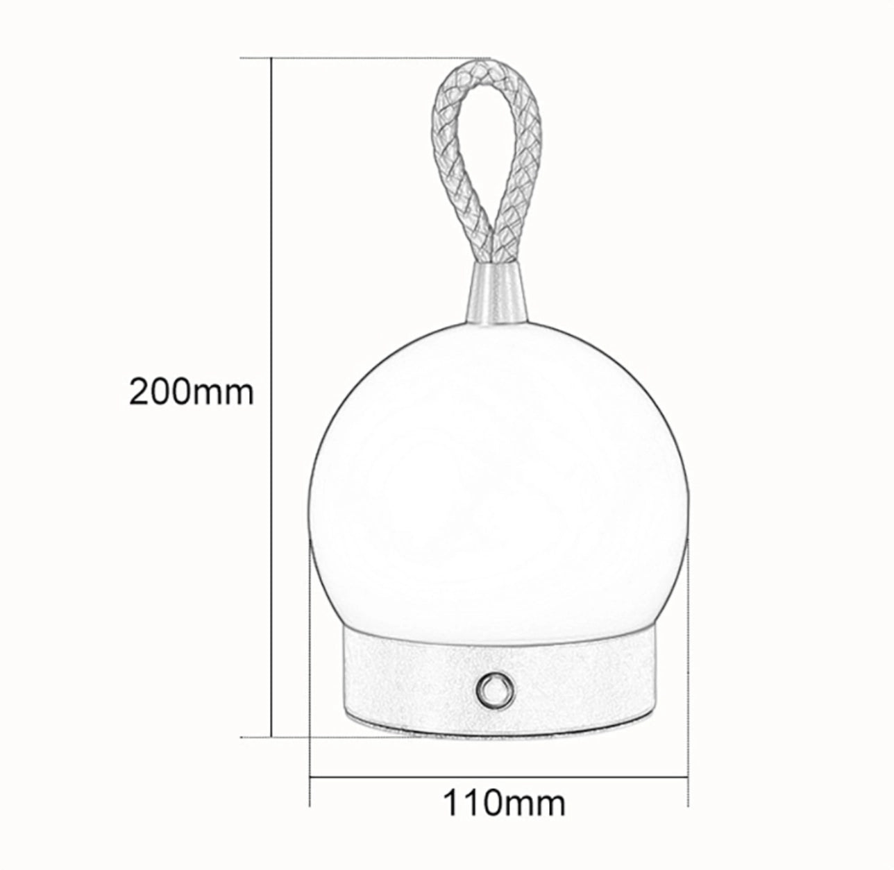 Lampe de table LED sans fil et étanche – Design orb portable avec fonction de charge rapide, pour intérieur et extérieur