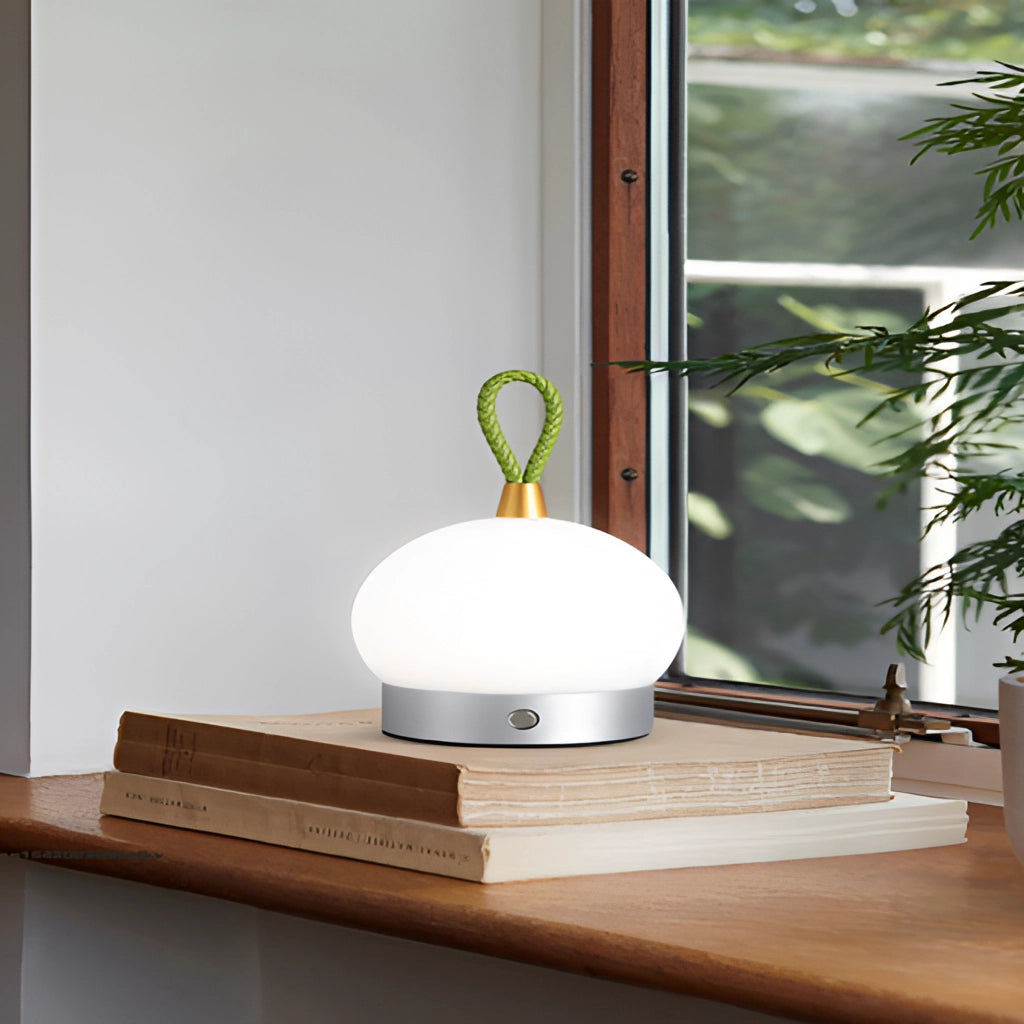 Lampe de table LED sans fil et étanche – Design orb portable avec fonction de charge rapide, pour intérieur et extérieur