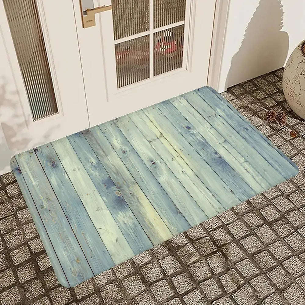 Tapis de sol en PVC imperméable avec motif bois – Élégant et robuste pour l'entrée et la salle de bain