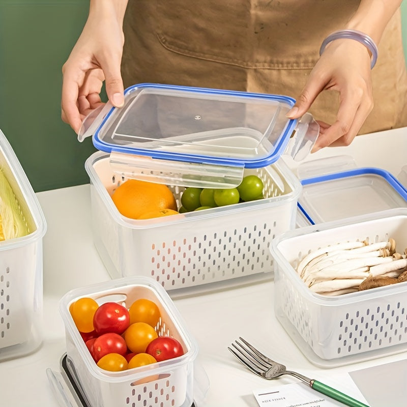 Contenants alimentaires réutilisables et étanches – Ensemble de 4 pour viande, fruits et légumes