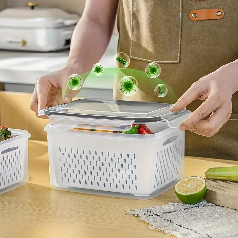 Contenants alimentaires réutilisables et étanches – Ensemble de 4 pour viande, fruits et légumes