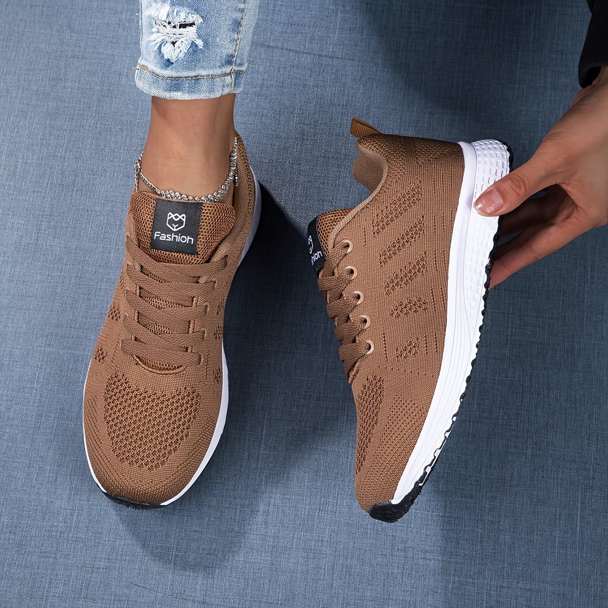 Chaussures de Sport Respirantes en Tricot Camouflage pour Hommes